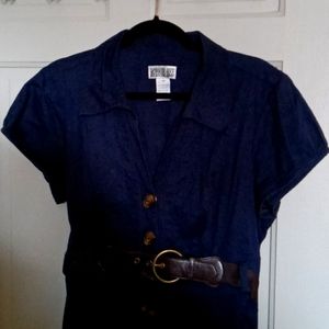 Navy Blue Dress with Pockets